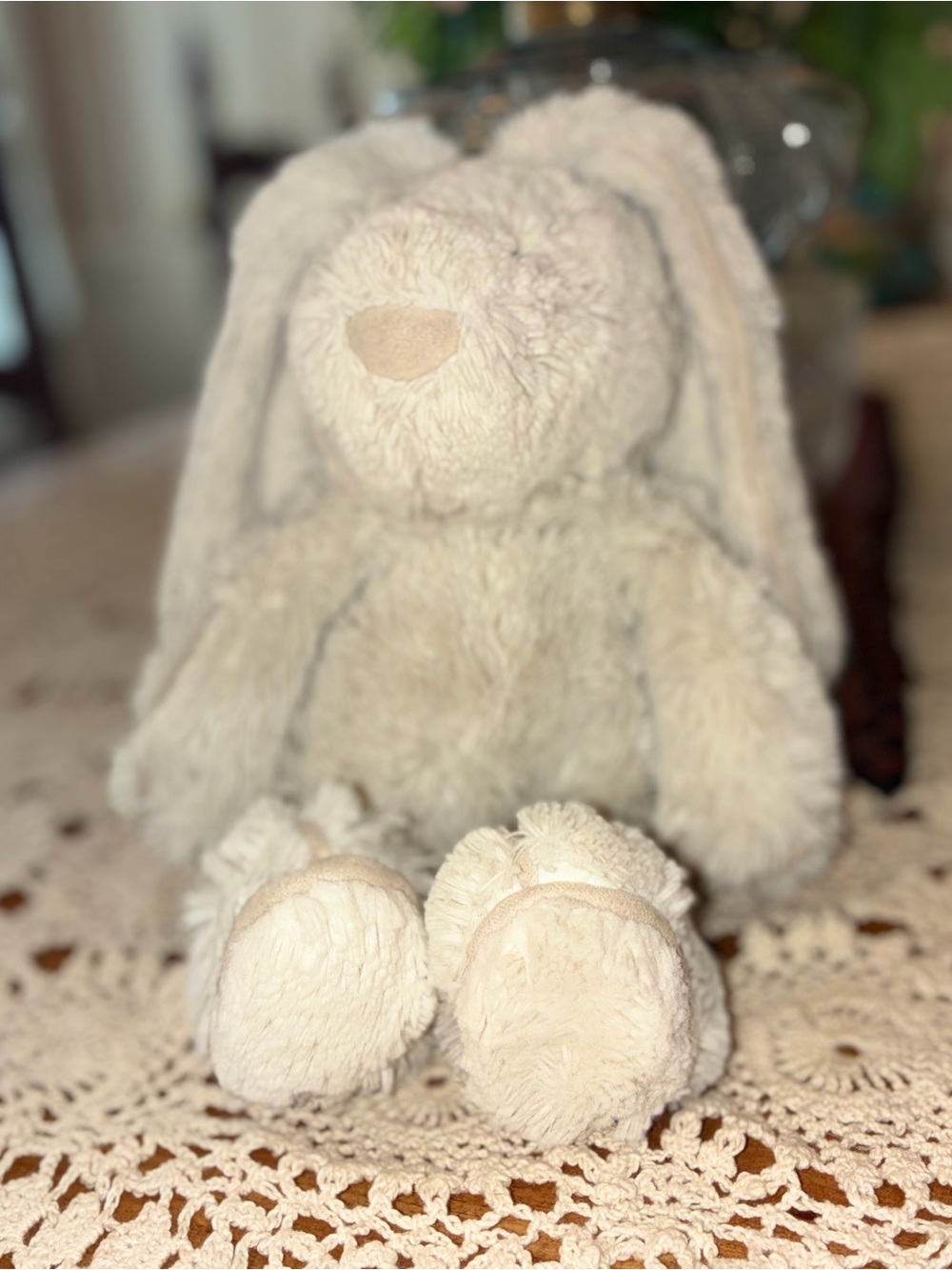 Jellycat Cream "Piper" Plush Bunny with Floppy Ears - Picture 6 of 15